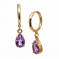 Preview: Bernardes Ohrringe, Amethyst, gold